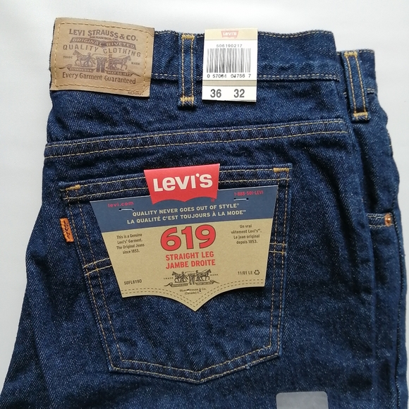Levi's 619 Jeans Orange Tab 36x32 NWT - Picture 2 of 11